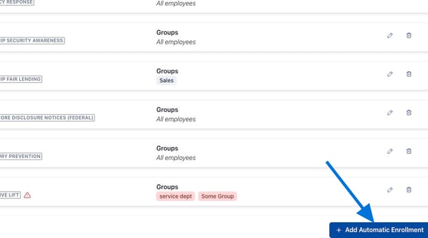 Adding Automatic Training Enrollments - Step 4