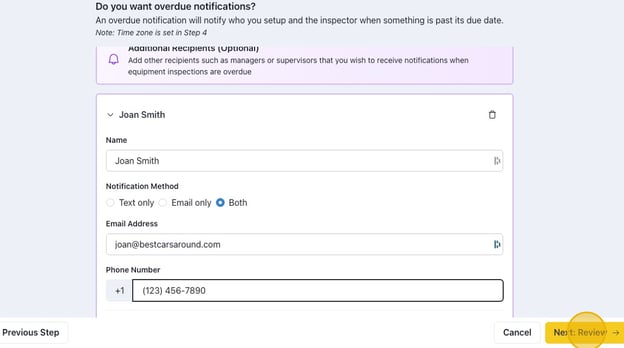 Creating Equipment Notifications - Step 17-1