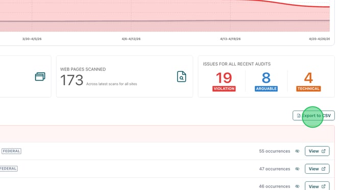 How to Export Website Scan Results - Step 3