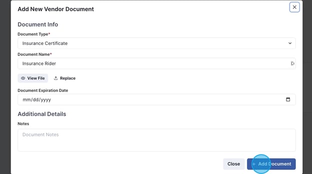 How to Store Vendor Documents in ComplyAuto - Step 11